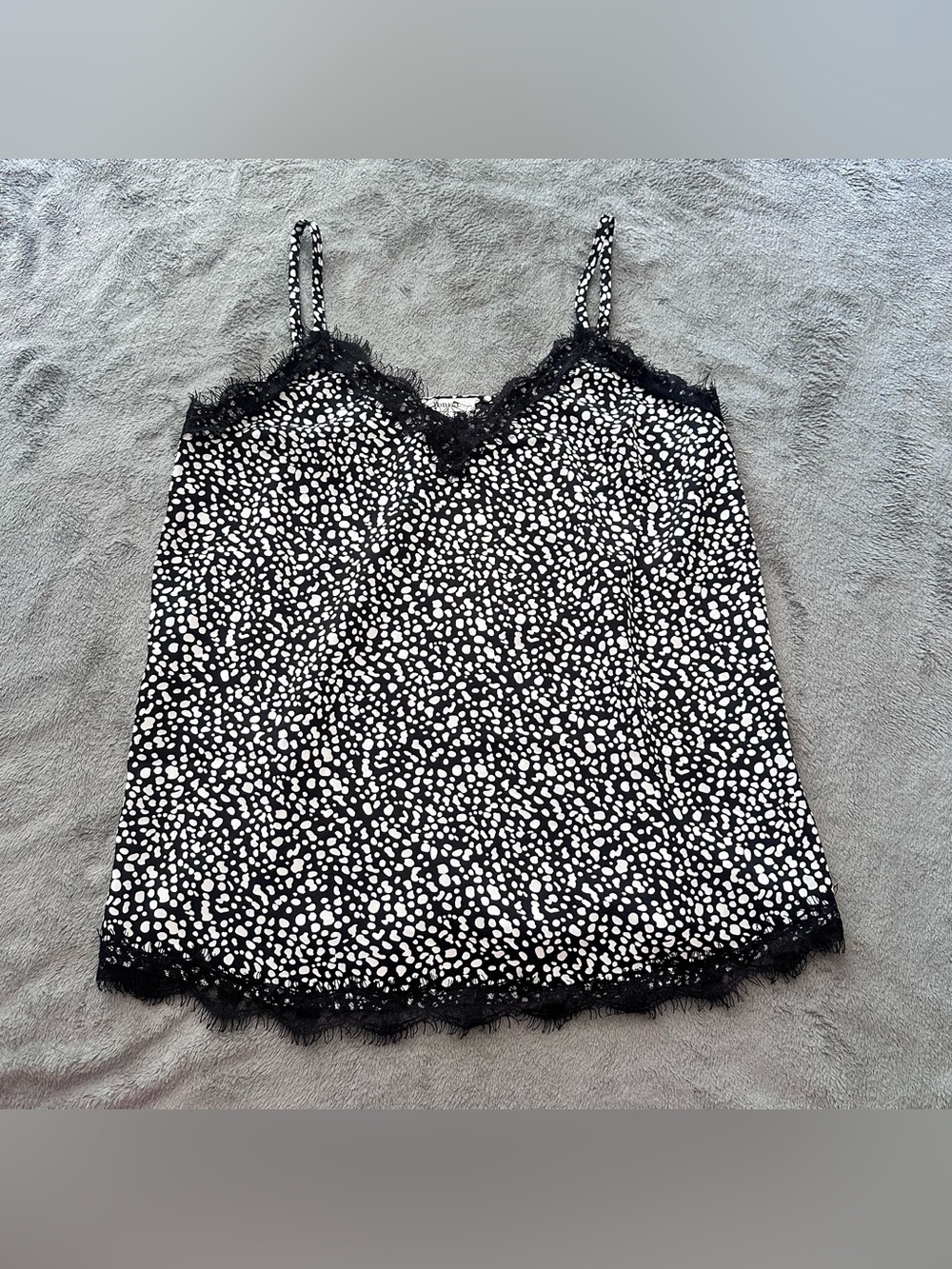 NWT! Jodifl Women’s Black and White Lace Trim Camisole- Women’s Small